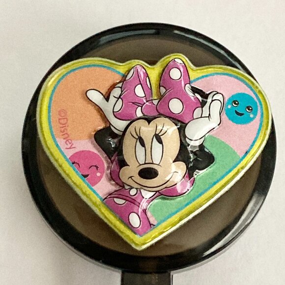 Disney Minnie Mouse Charm ID Badge Holder Lanyard Retractable Reel Pink Dots - Picture 2 of 5